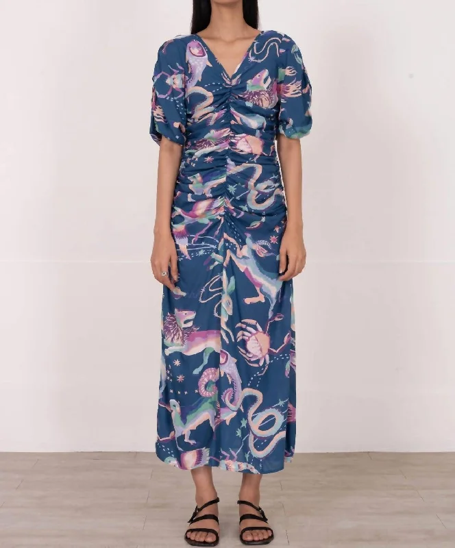 Women's Vacation Outfit Skylar Dress In Dark Teal
