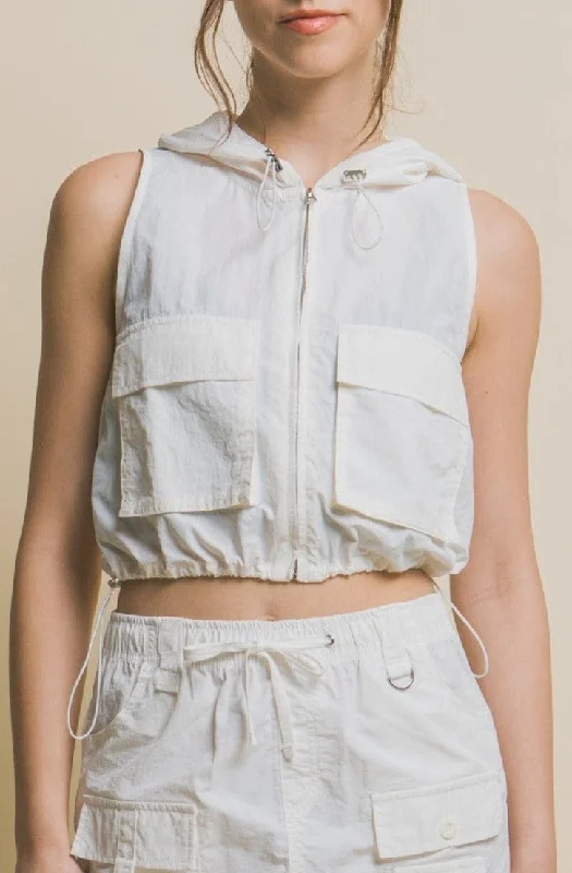 Charming Women's Clothes For Special Events Nylon Zip Up Vest