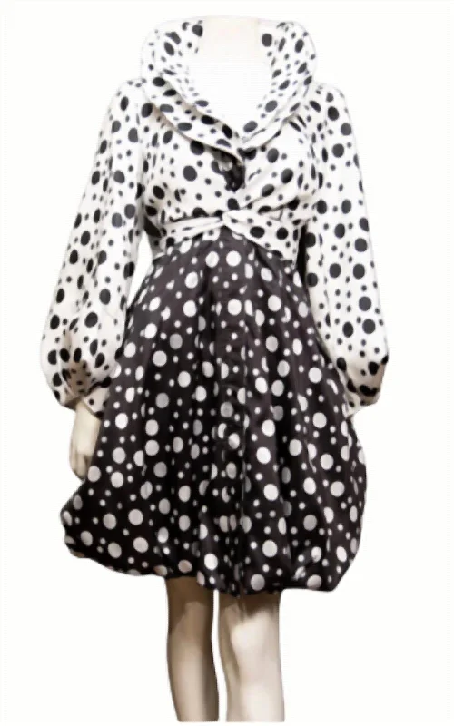 Trend Setting Wardrobe Polka Dot Bubble Dress In Black/white