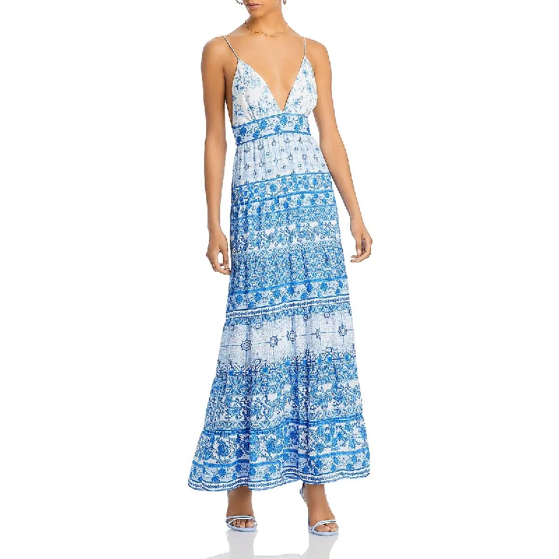 Elegant Women's Clothing Alice and Olivia Womens Karolina Chiffon Floral Maxi Dress Elegant Women's Clothing Alice and Olivia Womens Karolina Chiffon Floral Maxi Dress