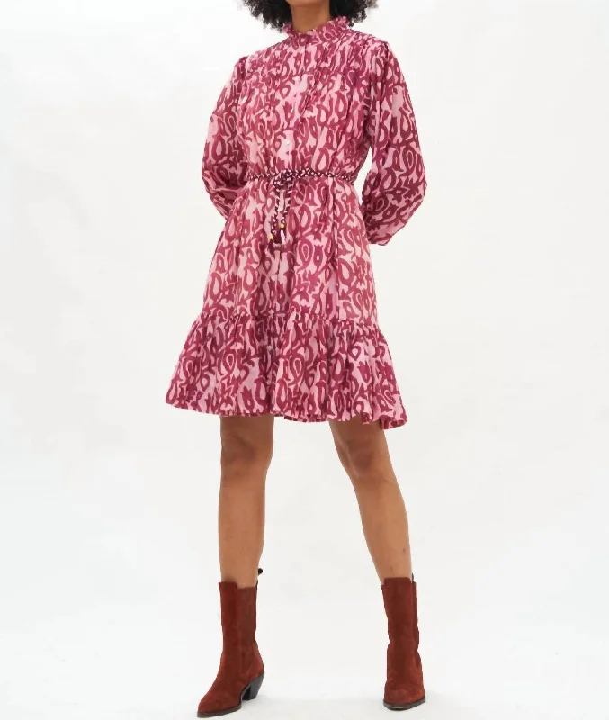 Summer Fashion Pintuck Flirty Dress In Sonoma/raisin