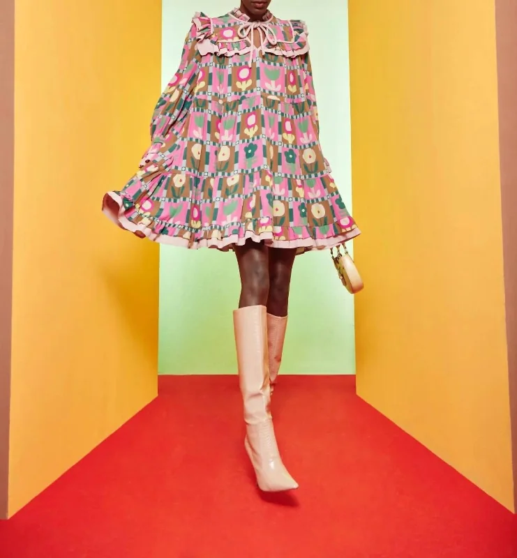 Women's High Street Fashion Viso Dress In Multi