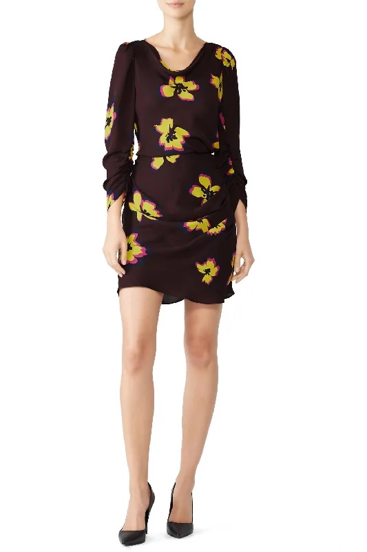 Vintage Look Chocolate Grace Dress In Brown