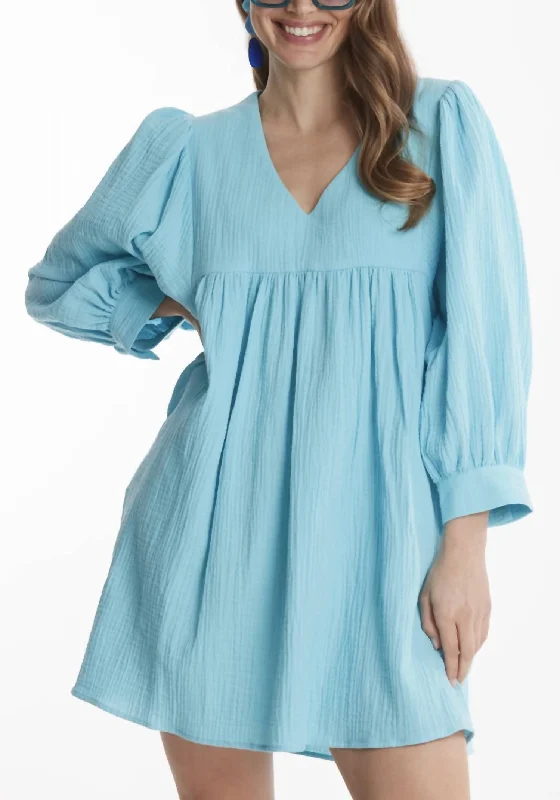 Gift Ideas Crinkle Cotton Dress In Capri