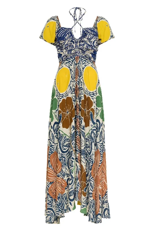 Affordable Online Boutique Ivana Dress Etched Flower In Etched Flowers Multi