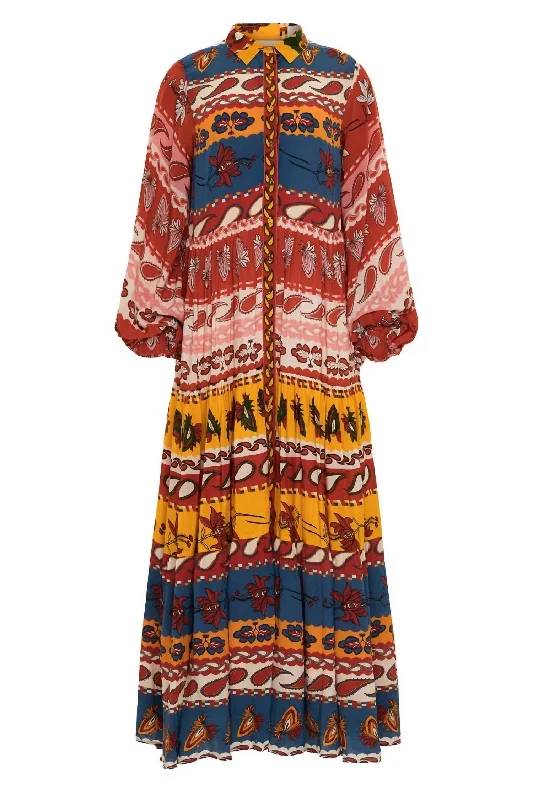 Online Boutiques Josefina Dress Paisley In Paisley Blue