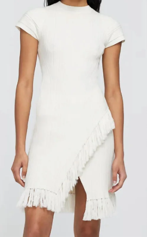 Limited Time Deal Demitria Dress In Natural White