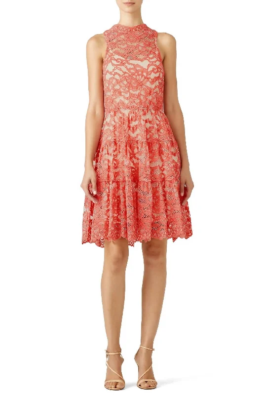 Women's Athleisure Apparel Posie Lace Dress In Pink