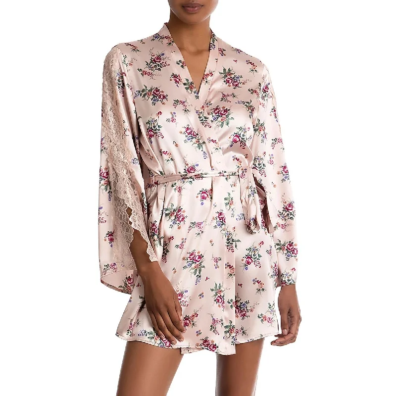 Chic Women's Outfit Ideas In Bloom by Jonquil Womens Satin Floral Wrap Dress