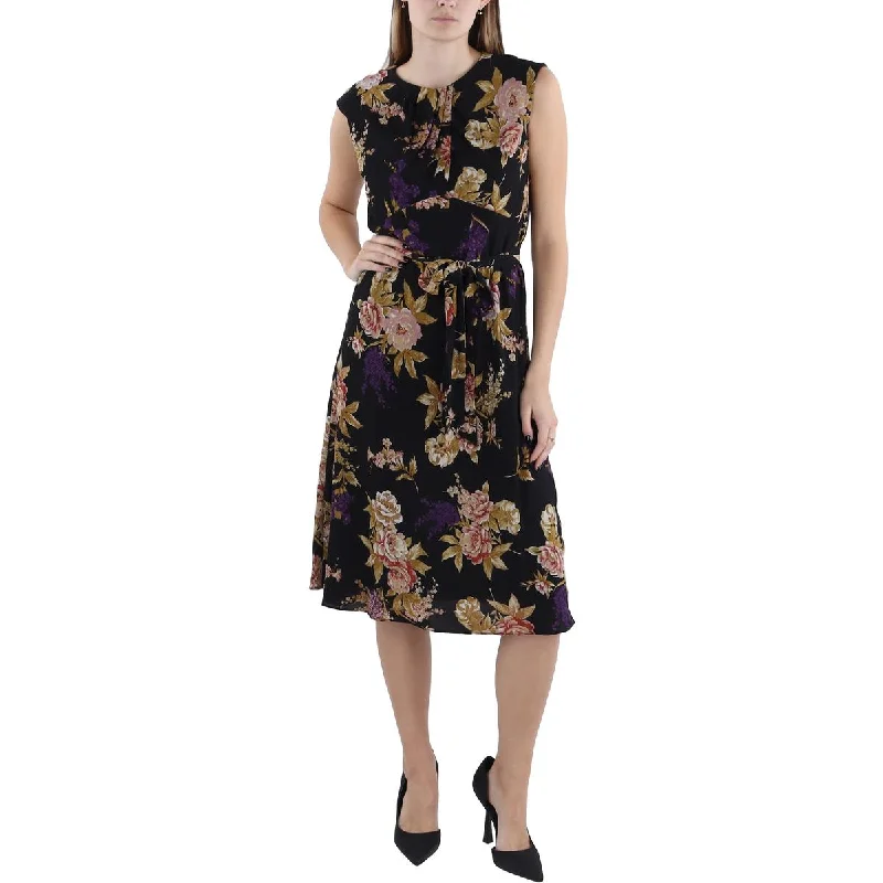 Women's Evening Wear Lauren Ralph Lauren Womens Floral Print Knee-Length Mini Dress