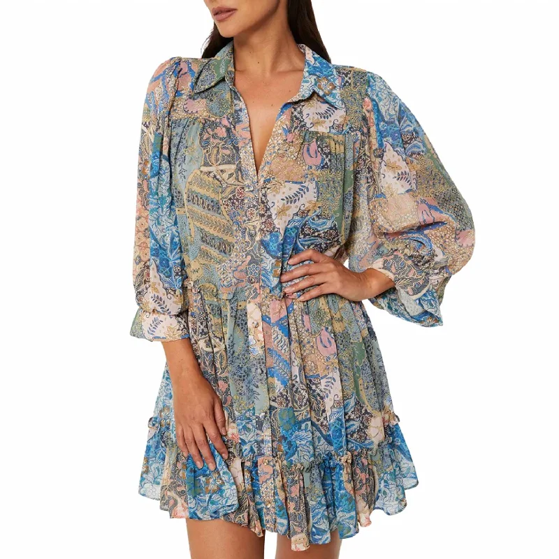 Final Sale Mita Dress In Patchwork Batik