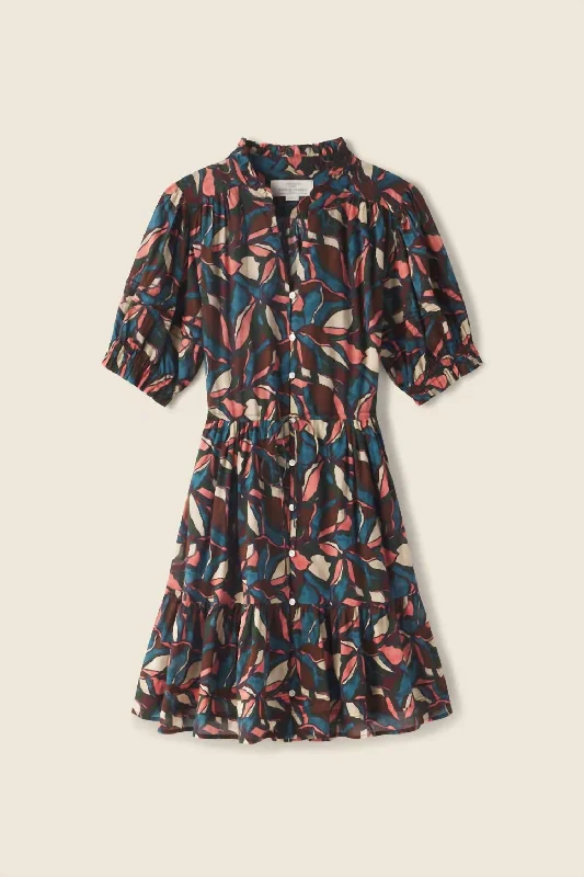 Women's Work Outfit For The Office Laurel Leaf Yulia Dress In Brown