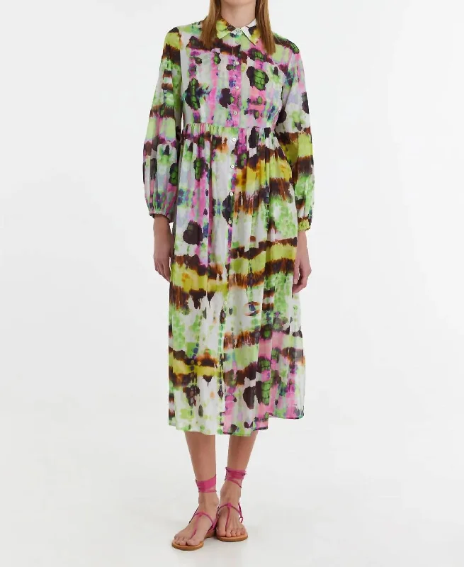 Feminine Allure Christina Dress In Multi