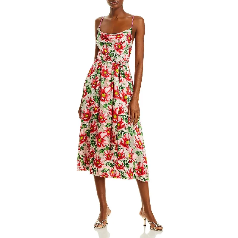 Stylish Dresses for Women Alice and Olivia Womens Samantha Floral i Midi Dress