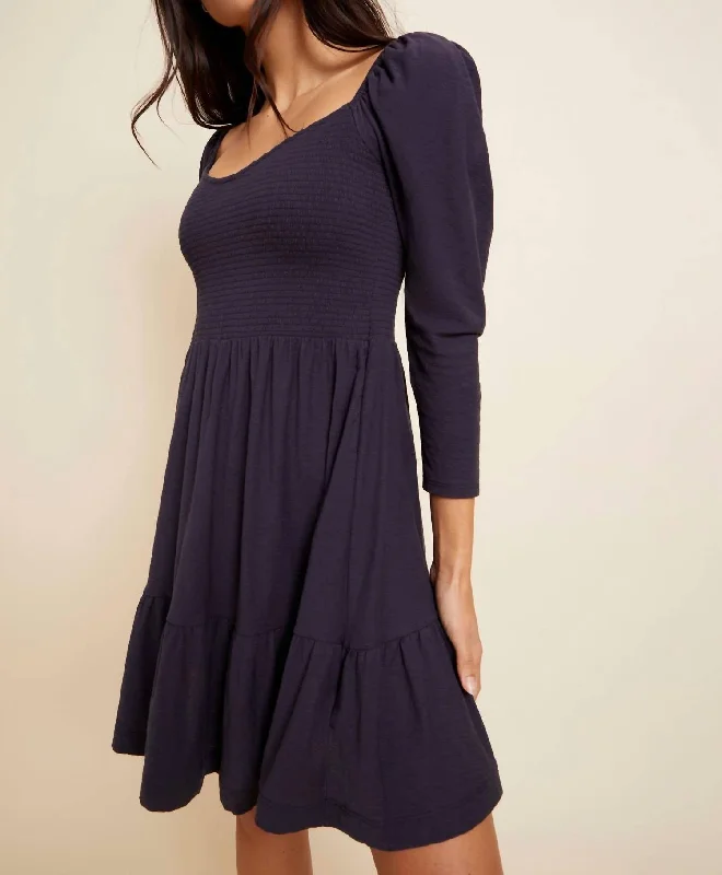 Versatile Women's Clothing for All Occasions Noel Babydoll Dress In Navy