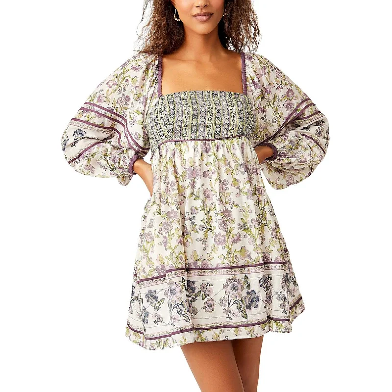 Bold and Elegant Women's Fashion Free People Womens Floral Mini Mini Dress