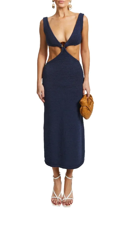 Luxury Fashion for Women Bank Dress In Navy
