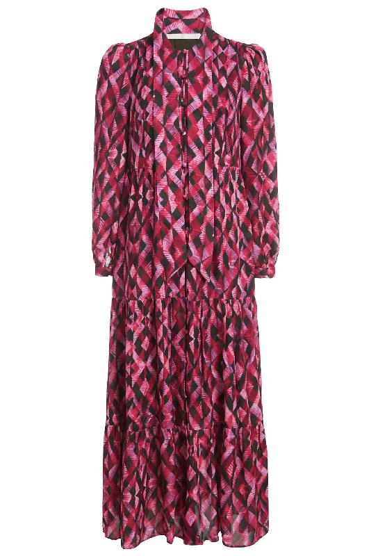 Trendy Women's Apparel Women's Khloe Dress In Cerise Ikat