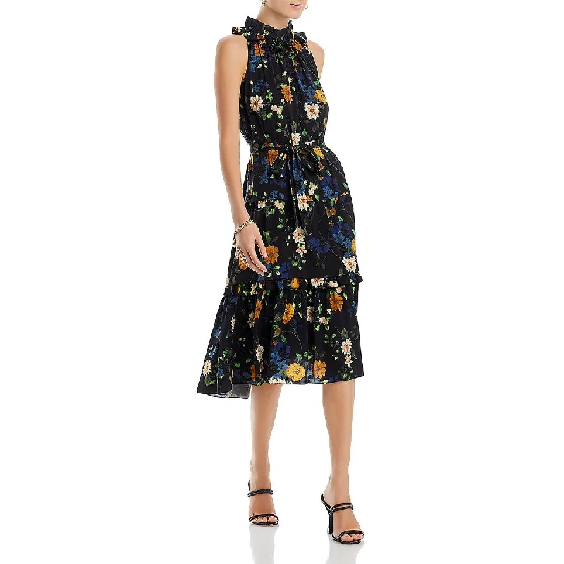 Women's Seasonal Fashion Trends Kobi Halperin Womens Ryan Floral Print Ruffled Midi Dress