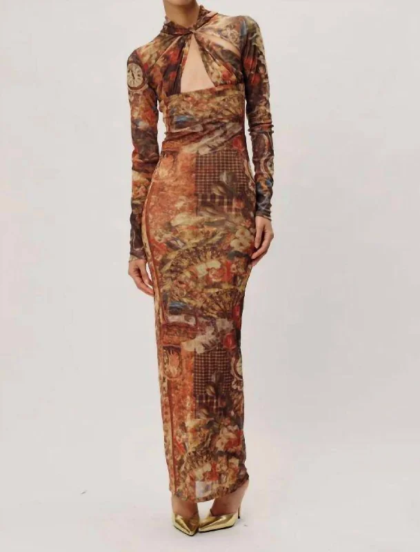 Athleisure Wear Special Offer Micah Dress In Baroque Print-Bronze Combo