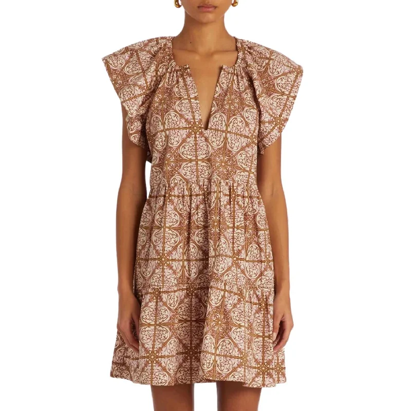 Elegant Simplicity Wardrobe Kara Dress In Nouveau Mosaic