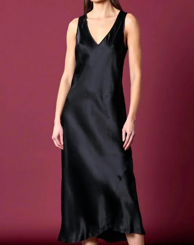 Fashion For Every Occasion Chemise Dress In Washed Black