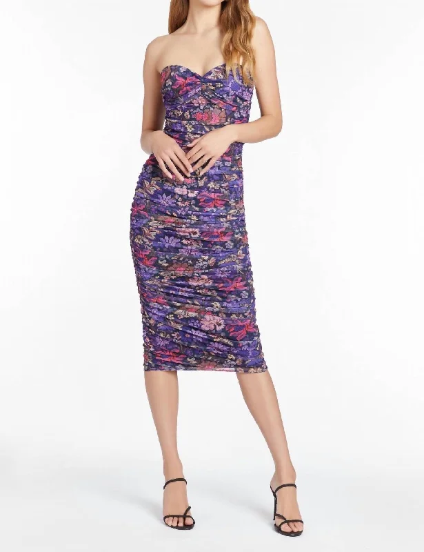 Chic Everyday Wear Lopez Dress In Printed Mesh In Aracelli