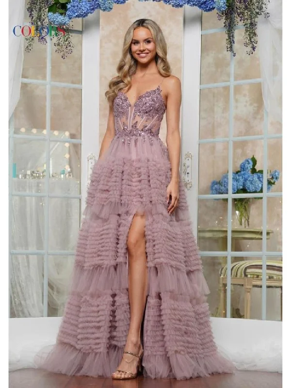 Chic Women's Outfit Ideas Colors 3515 Formal Ruffle Ball Gown Long Prom Dress