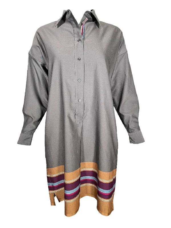 Woman Clothing Eky Stripe Dress In Grey