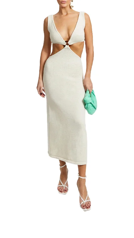 Minimalist Women's Fashion Clothing Bank Dress In White