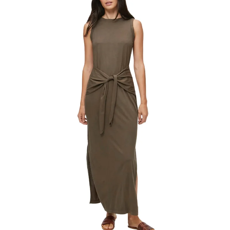 Trendy Styles Solange Tie Waist Dress In Dolma