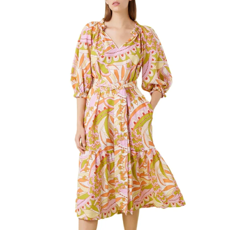 Low Price Special Waverly Dress In Sunburst Print