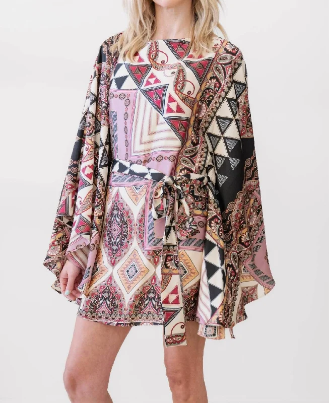 Stylish Looks Giada Dress In Leonardo Patchwork
