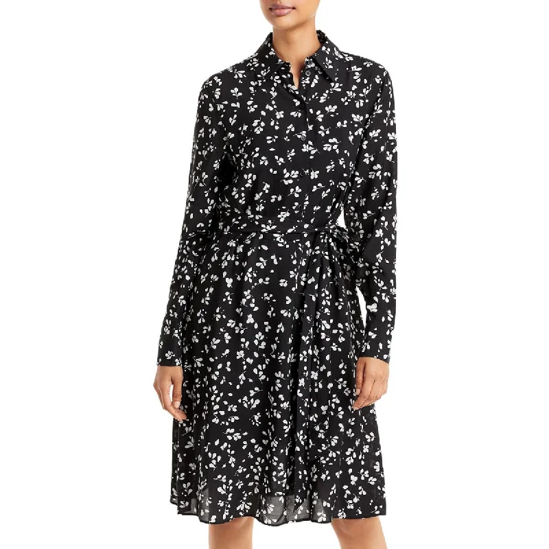 Women's Trendy Outfit BOSS Hugo Boss Womens Devitta Floral Long Sleeve Shirtdress