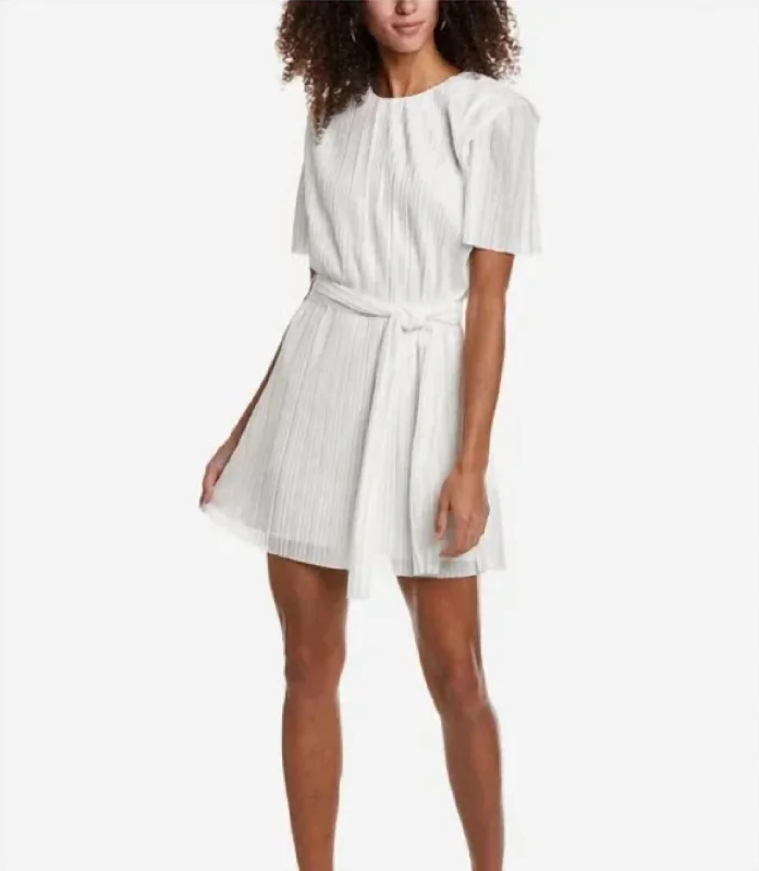 Feminine Luxe Style Sale Roxbury Dress In White