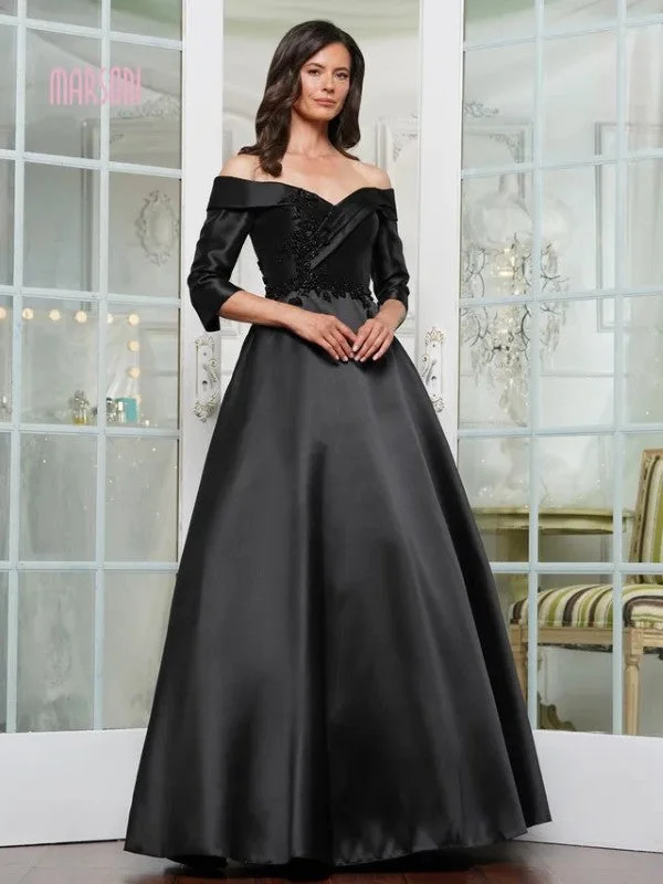 Stylish Loungewear for Women Marsoni MV1336 Long A Line Ball Gown Formal Dress