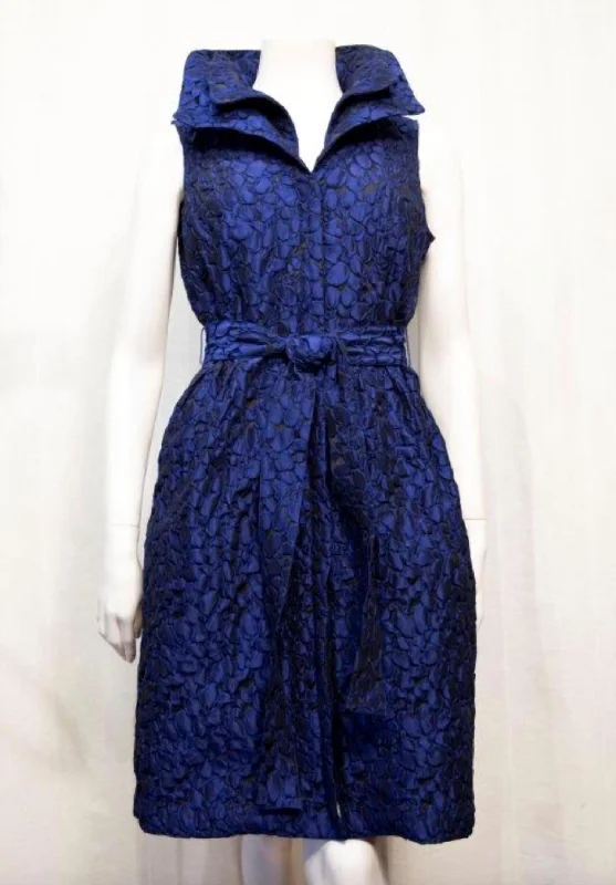 Big Sale Event Cobalt Brocade Dress In Blue