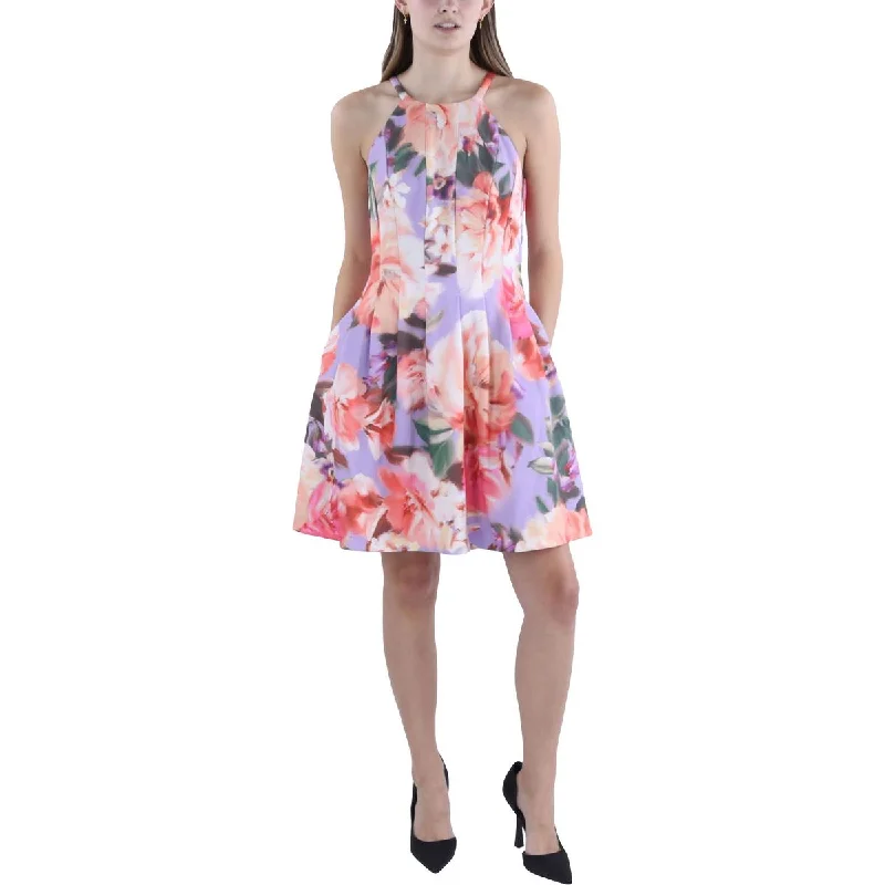 High-Quality Women's Fashion Dresses Vince Camuto Womens Petites Floral Print Mini Fit & Flare Dress High-Quality Women's Fashion Dresses Vince Camuto Womens Petites Floral Print Mini Fit & Flare Dress