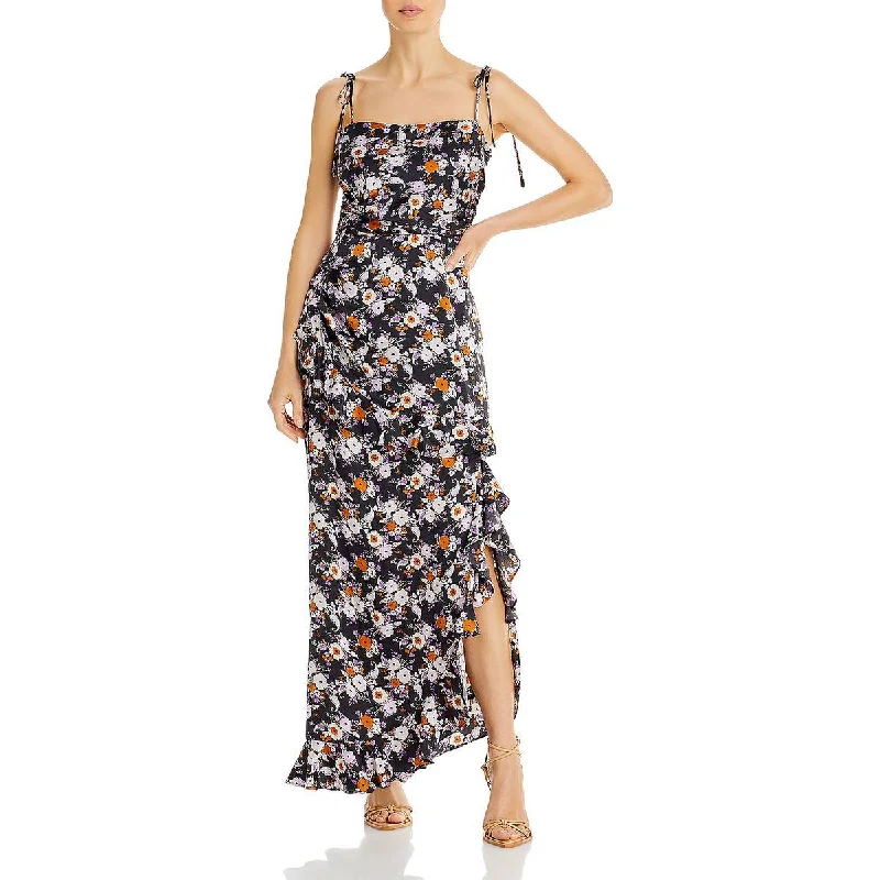Modern Women's Fashion with Vintage Touches WAYF Womens Whirlwind Satin Floral Sheath Dress Modern Women's Fashion with Vintage Touches WAYF Womens Whirlwind Satin Floral Sheath Dress