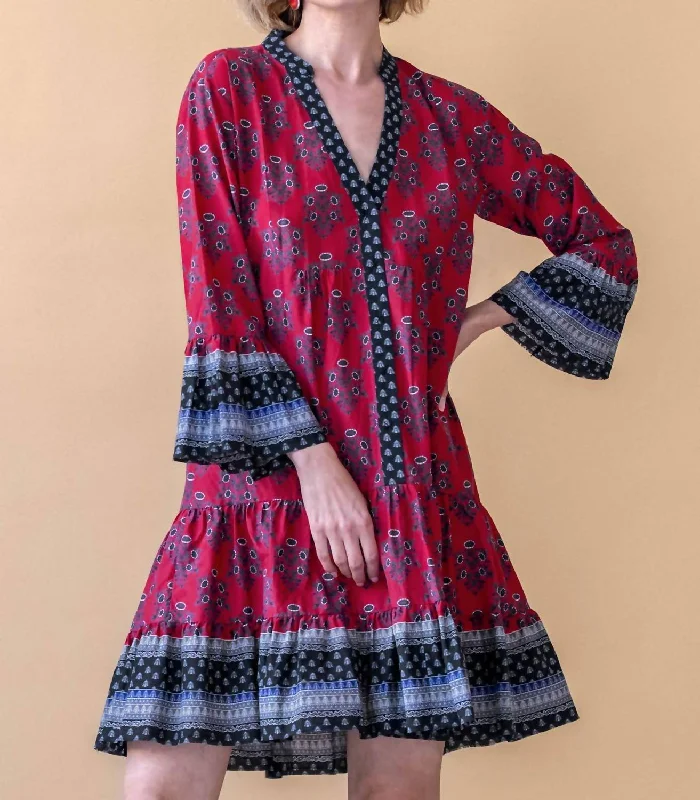 Fashion Sale Beach Vibes Dress In Boteh Bandana Border
