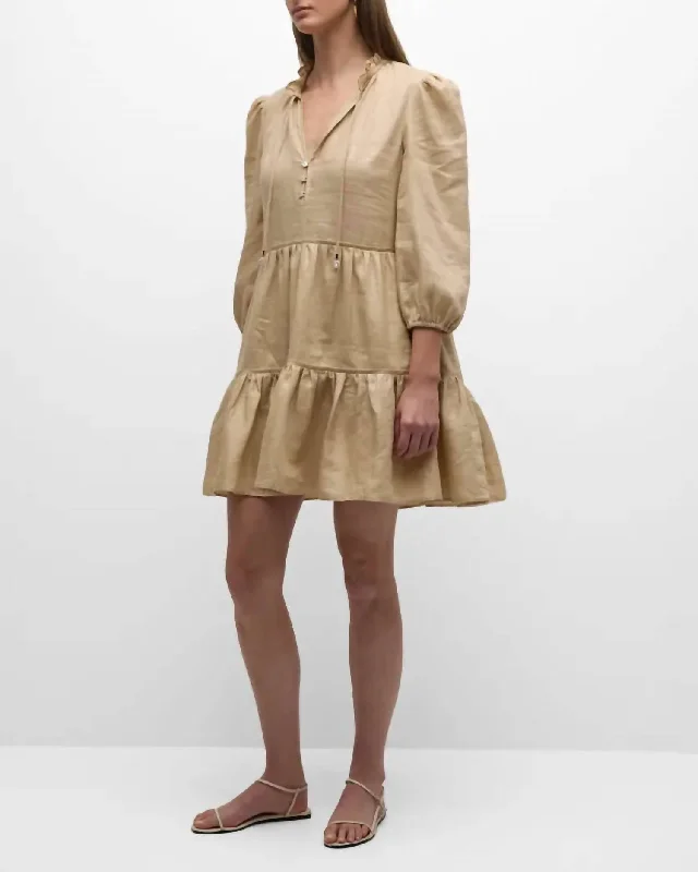 Women's Clothing For Outdoor Events Khaki Hawken Dress In Tan