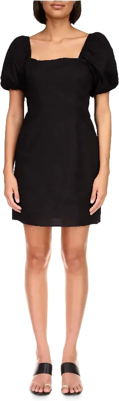 Trend Alert Resort Poplin Dress In Black