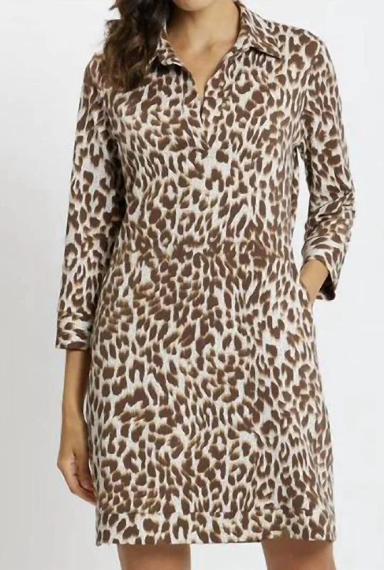 Exclusive Sale Finley Dress In Speckled Cheetah