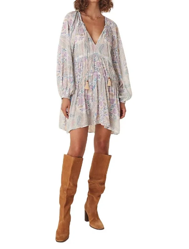 Summer Fashion Belladonna Tunic Dress In Light Pastel
