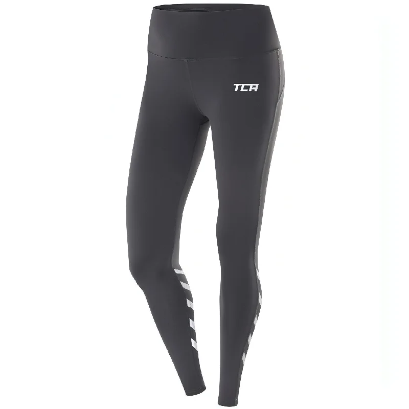 Flash Discount TCA Laser Tech Reflective Womens Long Running Tights - Grey