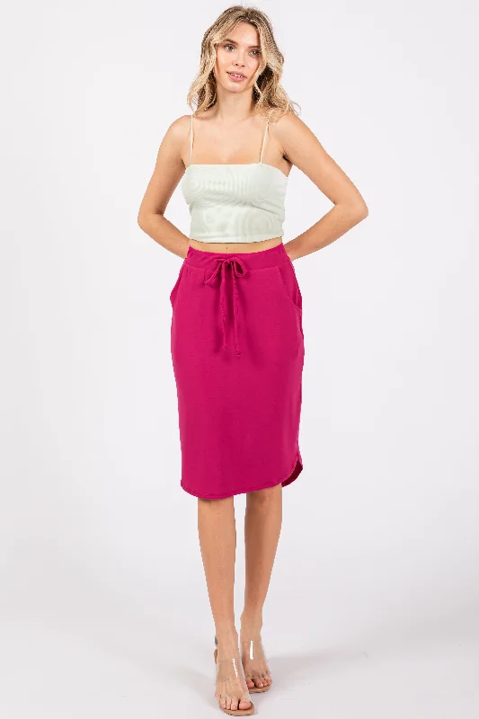 Trendy Boutiques Online Magenta Skirt