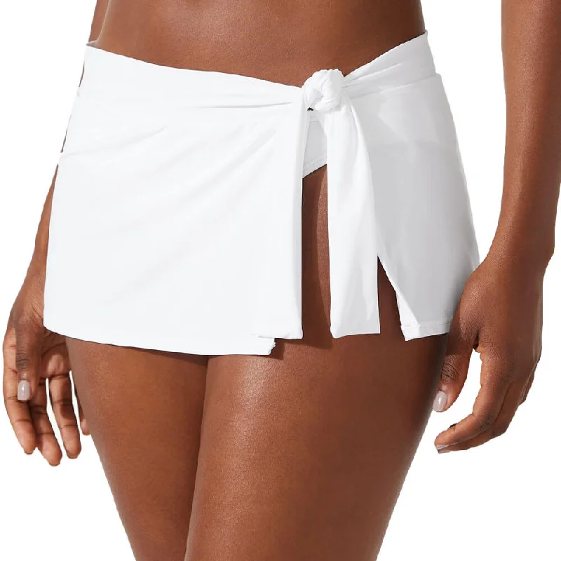 Women's Casual Garments Tommy Bahama Pearl Skirted Hipster Bikini Bottom - White