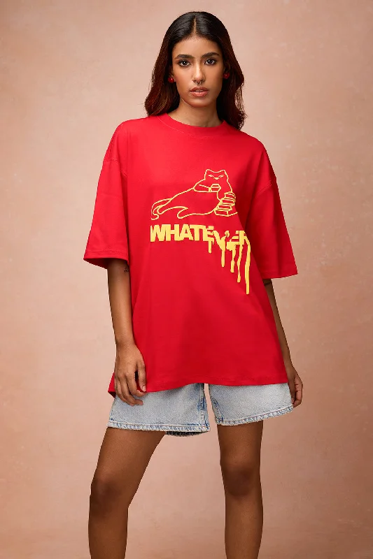 Chic Women's Clothing for Date Nights Women's Whatever! Red T-Shirt