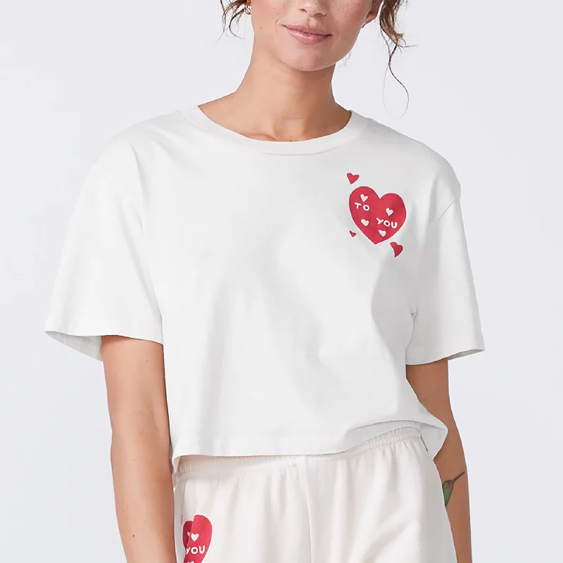 Fashionable Casual Tops Love Letter 50's Tee