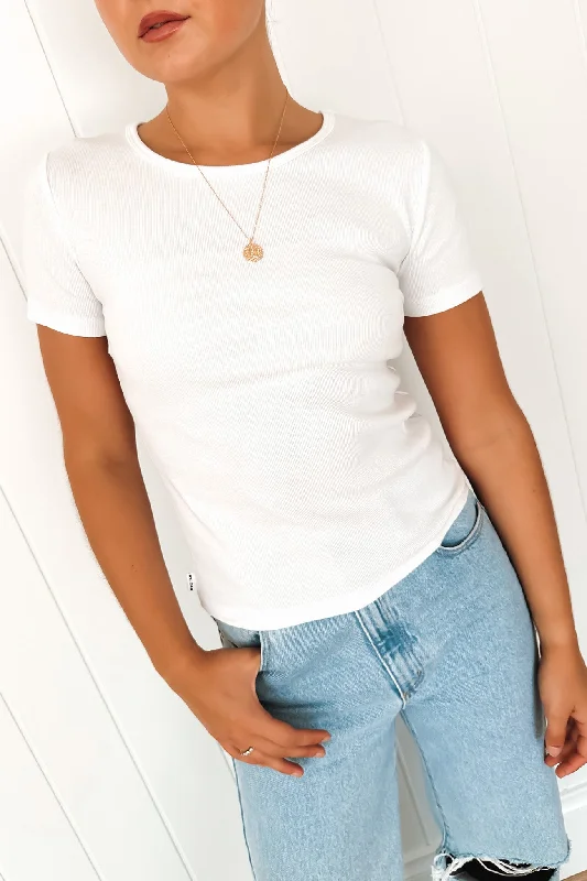 Women's Apparel Jordyn Rib Tee White